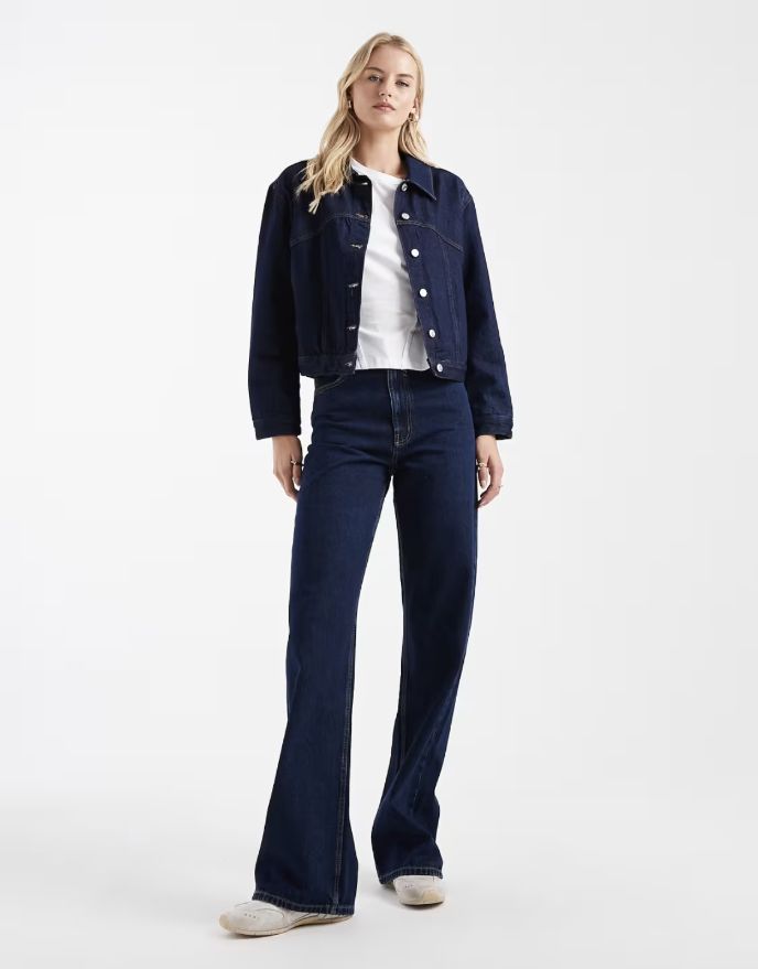 ASOS DESIGN Tall wide leg dad jeans in rinse by ASOS